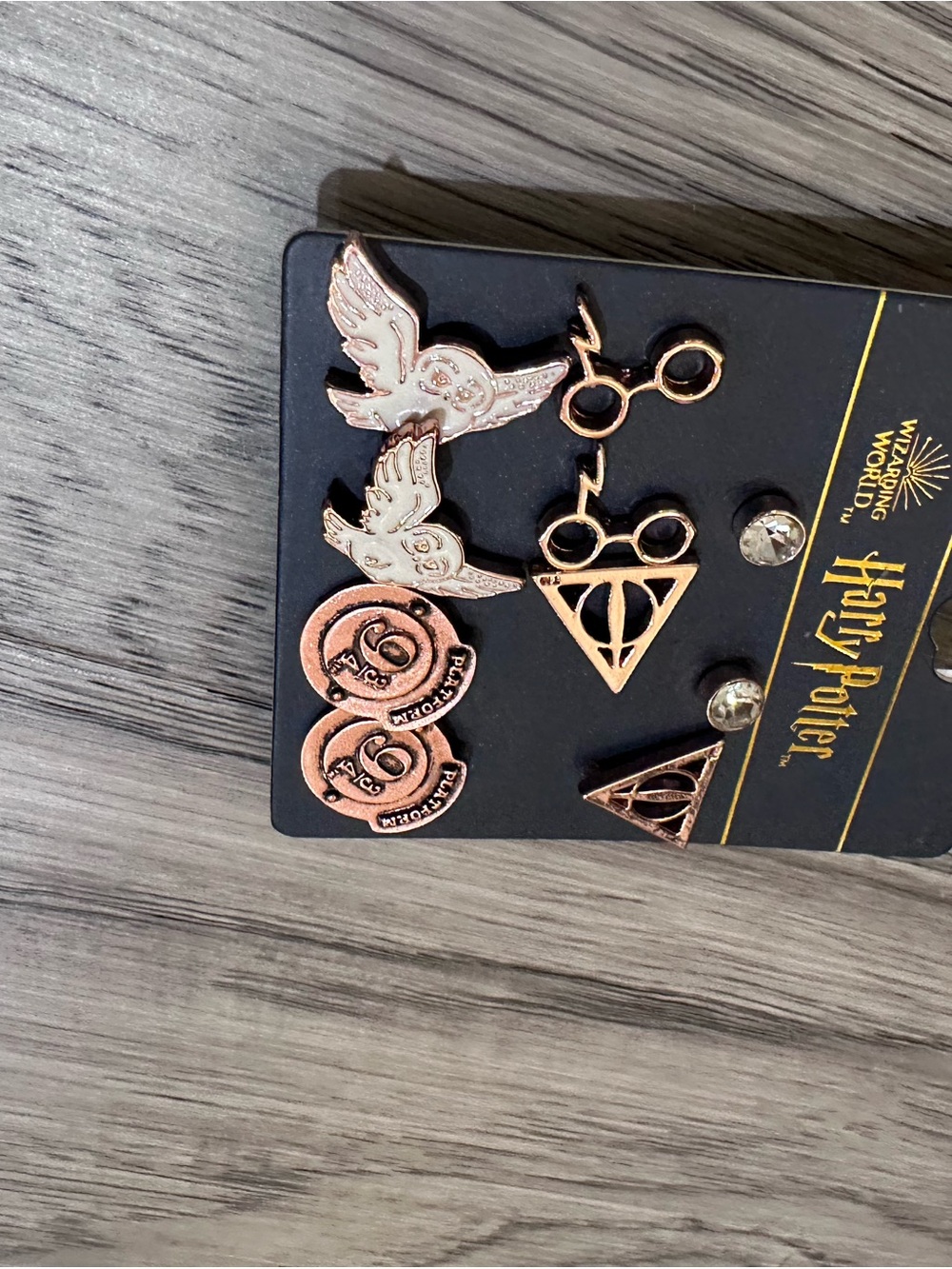 Warner Bros. Rose Gold Harry Potter Stud Earring Set